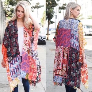 🌄Boho Colorful Patchwork Kimono